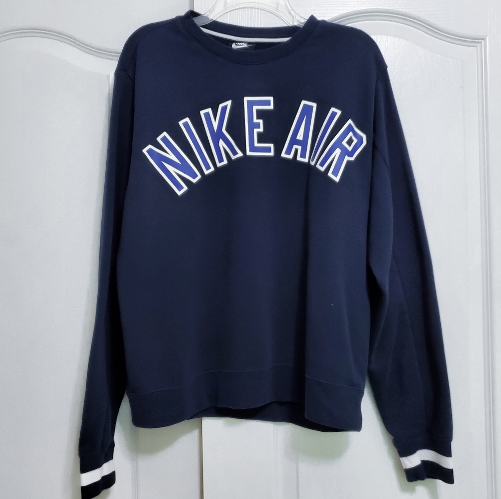 Nike Air Fleece Lined Navy Crewneck Sweatshirt